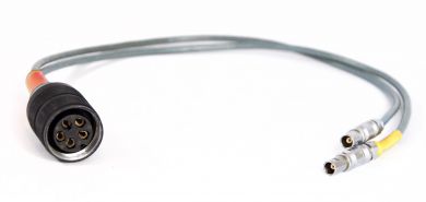 Large female 5-pin Tuchel to 2x Lemo Series 0S | FFP 0S 