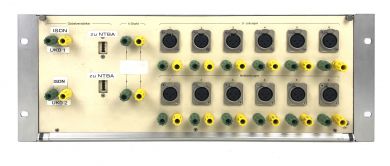 Steckfeld 19“ 3HE 10x XLR to Bananenstecker 