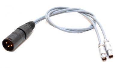 XLR-male to 2x Lemo audio adapter 