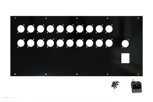 VT19-5U backplate for 21 XLRs & PIS 